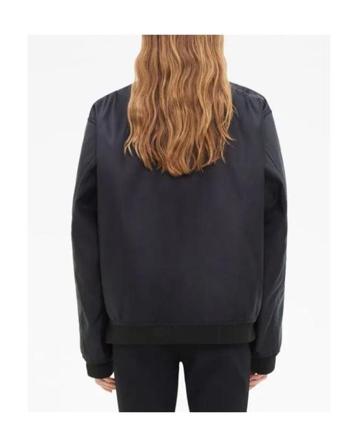 Courreges Blue Courrèges Logo Embroidered Bomber Jacket
