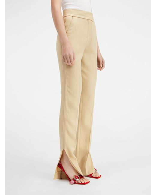 Jacquemus Natural Le Pantalon Tibau Slit Pants