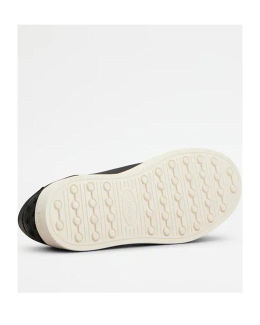 Tod's Black Leather Sneakers for men