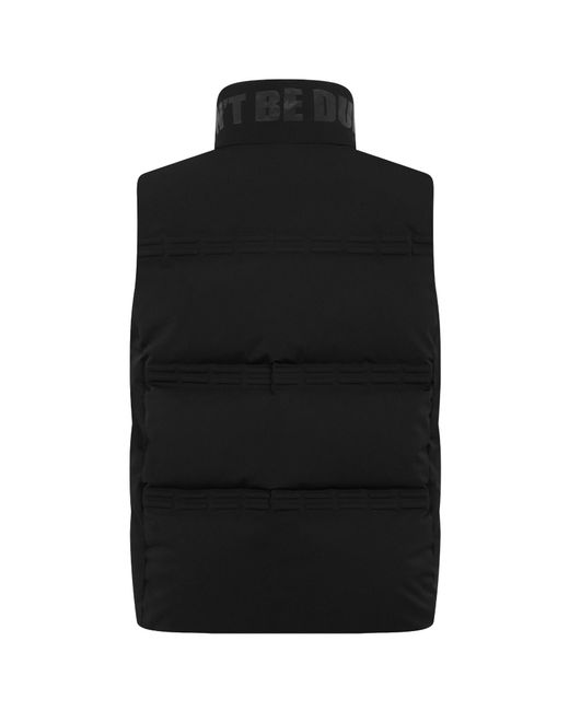 Moncler Black Stand-Collar Quilted Down Vest for men