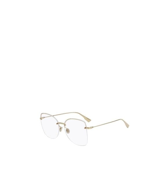 Dior White Eyewear Stellaire1 Square Frame Glasses