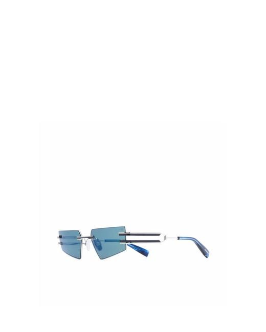 Balmain Blue Geometric Double-Arm Sunglasses