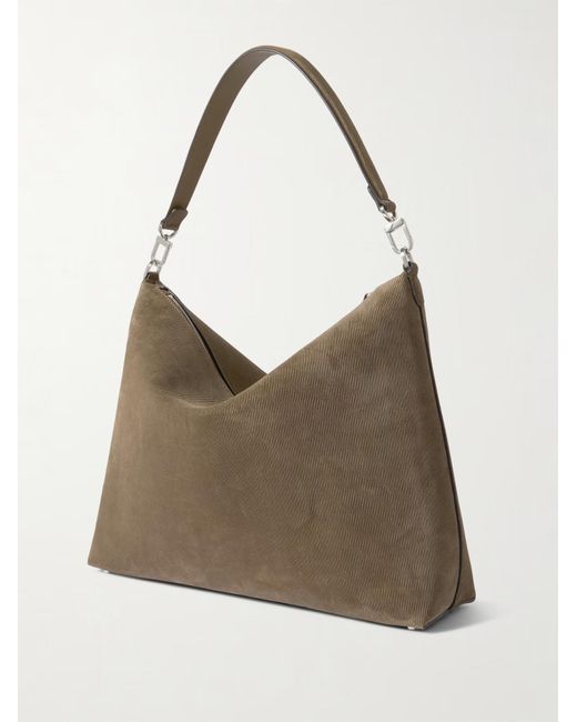 Totême  Gray Totême Medium Bevel Zipped Shoulder Bag