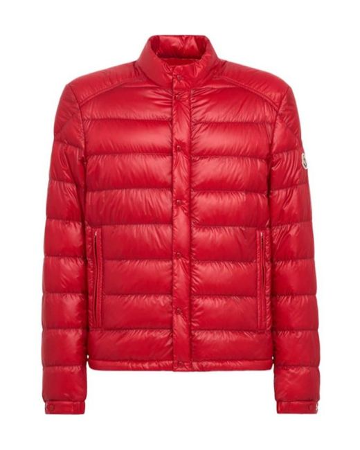 Moncler Red Nylon Down Jacket for men