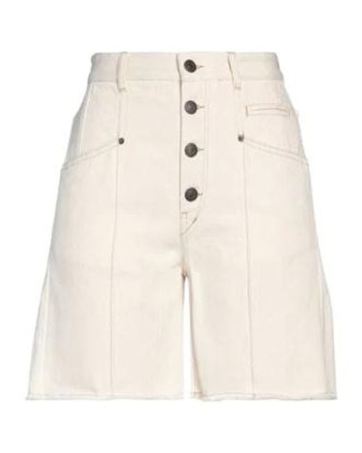 Isabel Marant Natural High-Waisted Solid Shorts