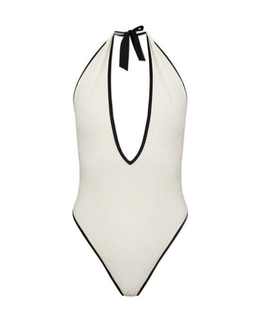Balmain Multicolor Sleeveless One-Piece Swimsuit