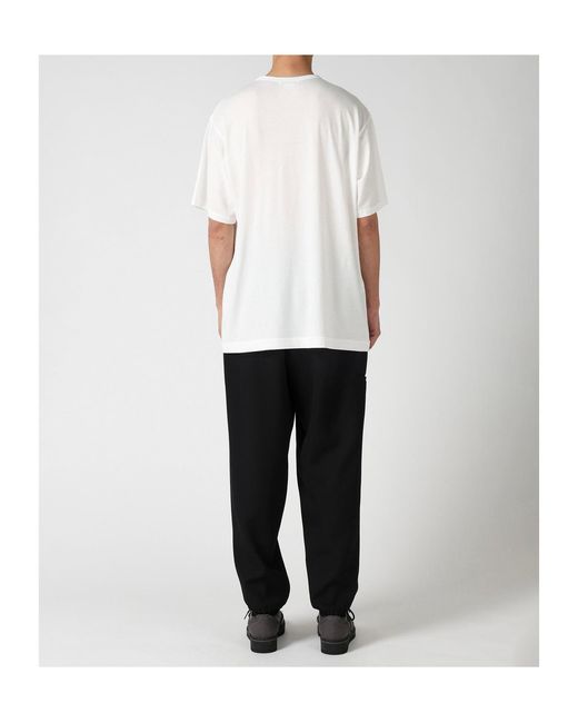 Yohji Yamamoto White Soft Single Jersey Round Neck Ss Tee for men