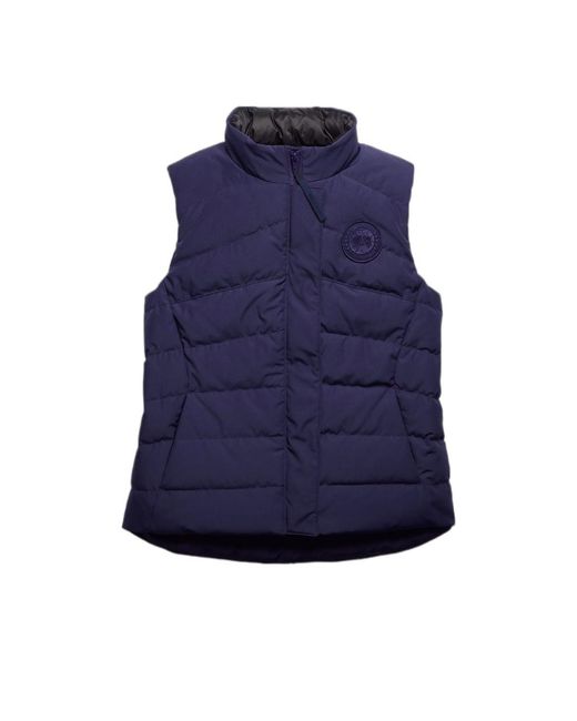 Canada Goose Blue Freestyle Vest Tonal Label