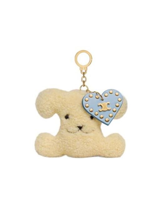 Céline White Triomphe Pom-Pom Charm