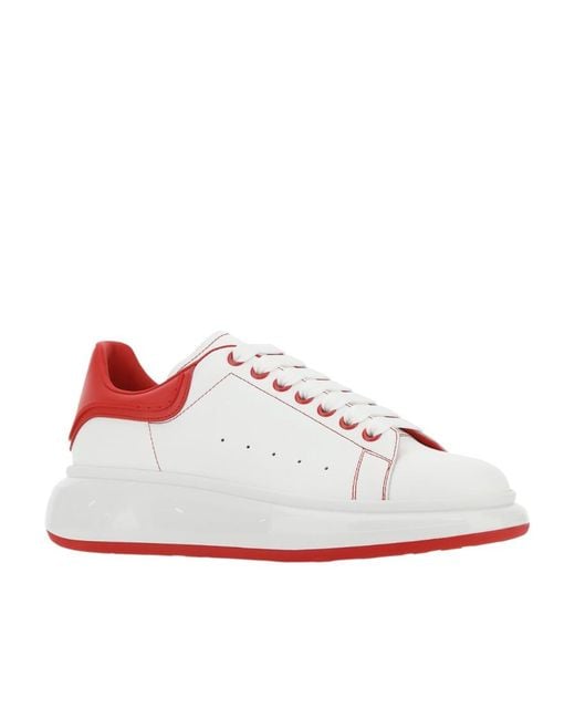 McQueen White Oversized Lace-Up Sneakers for men