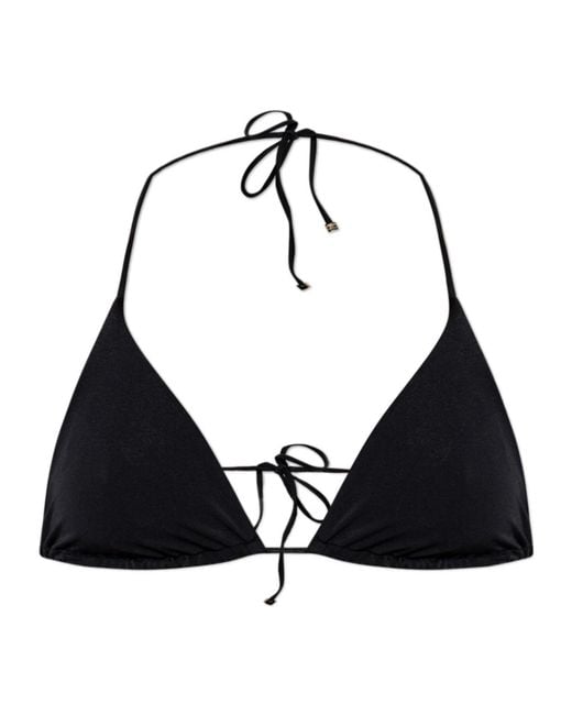 DSquared² Black Lace-Up Bikini Top