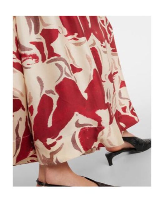 Altuzarra Red Felicia Printed Silk Maxi Dress
