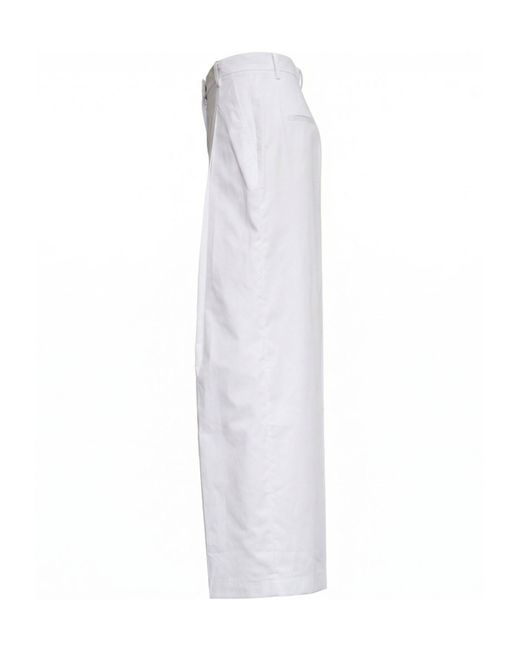 N°21 White Pleated Pants