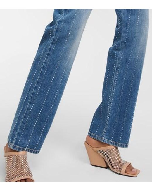 Stella McCartney Blue Crystal Embellished Jeans