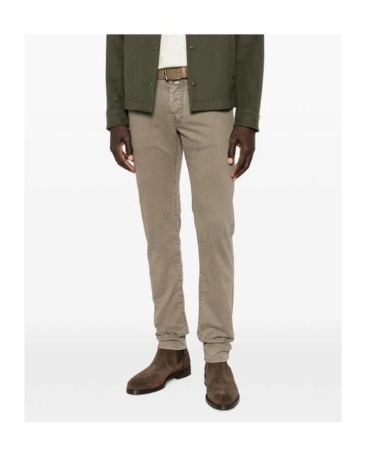 Jacob Cohen Gray Casual Trousers With Belt Loops for men