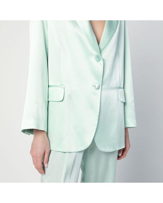 Semicouture Green Single-Breasted Blazer