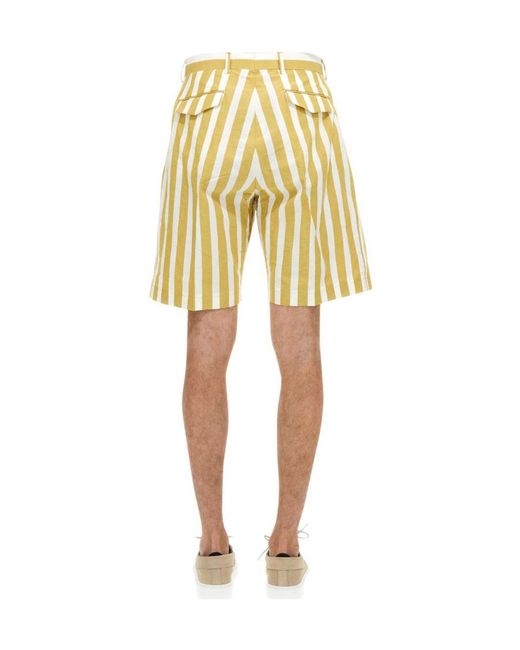 Paul Smith Yellow Striped Shorts for men