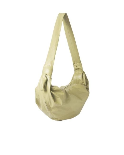 Lemaire Metallic Croissant Leather Shoulder Bag for men