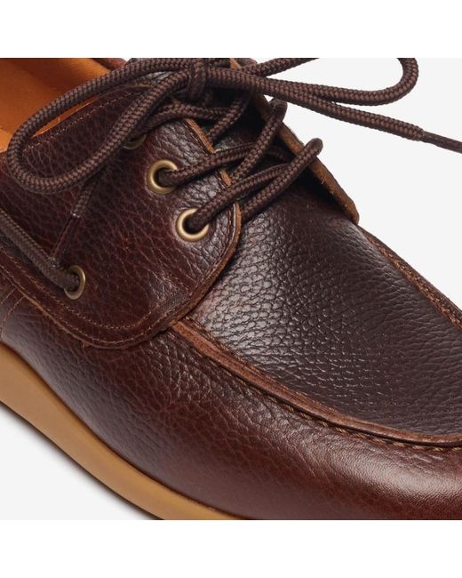 Sebago Brown Round-Toe Loafers for men