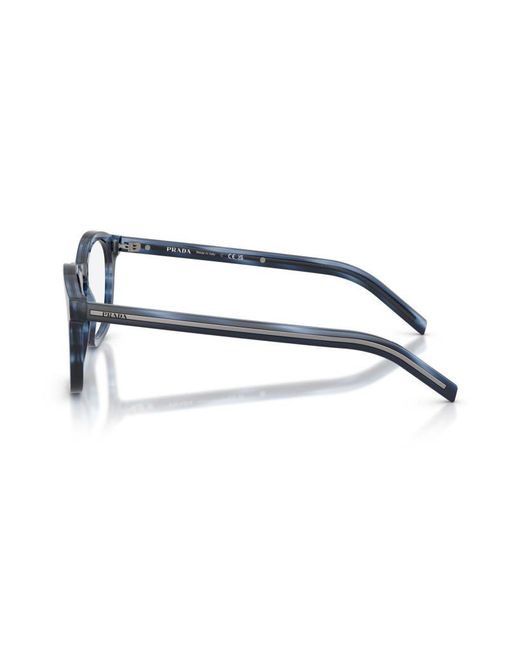 Prada White Eyewear Oval Frame Glasses for men