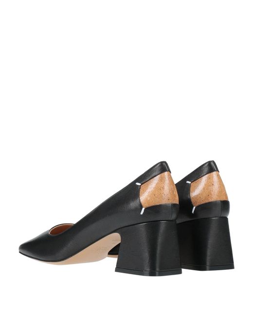 Maison Margiela Brown Two-Tone Square Toe Block Heel High Heels