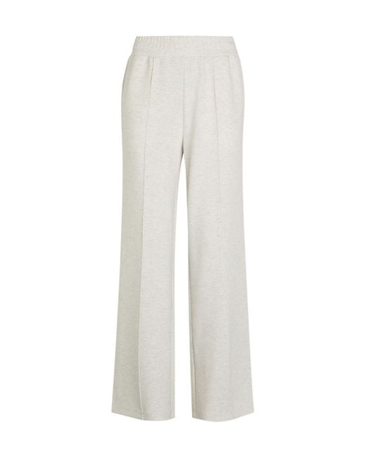 Varley White The Wide Leg 30 Pintuck Jersey Sweatpants