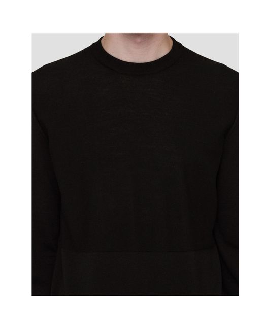 Jil Sander Blue Crewneck Long-Sleeved Jumper for men