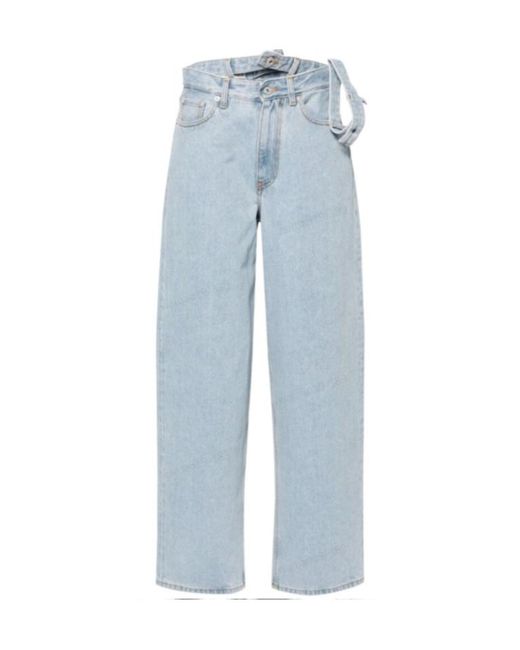 Y. Project Blue Belt-Loop Jeans