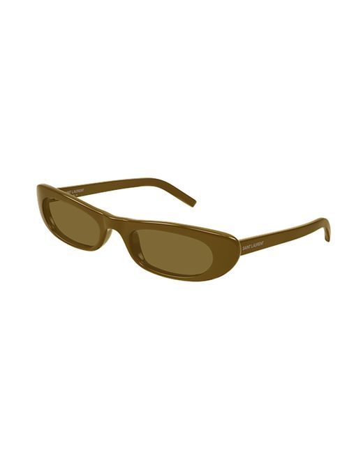 Saint Laurent Green Oval-Frame Sunglasses