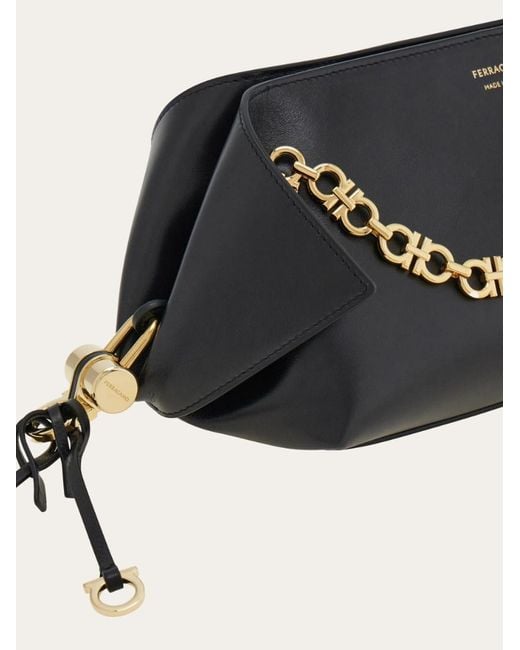 Ferragamo Black Folded Shoulder Bag