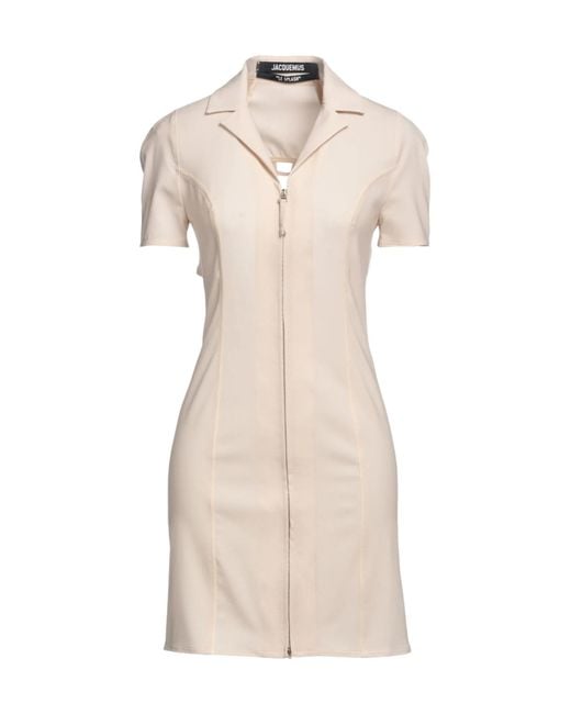 Jacquemus Natural Short-Sleeved Shirt Dress