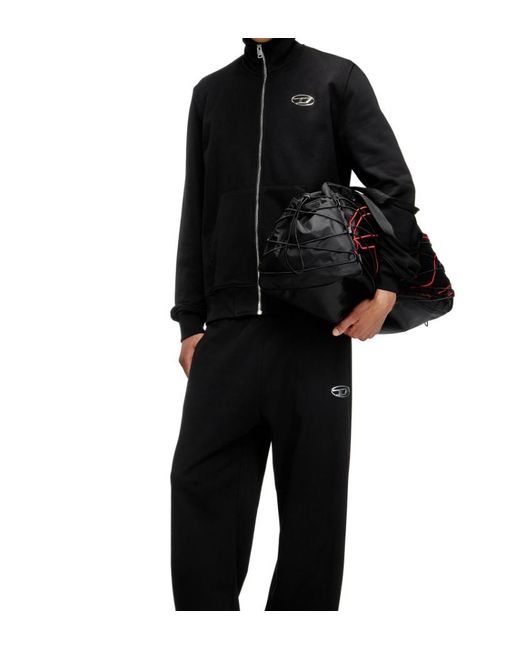 DIESEL Black Tech-D Drawstring-Detail Duffle Bag for men