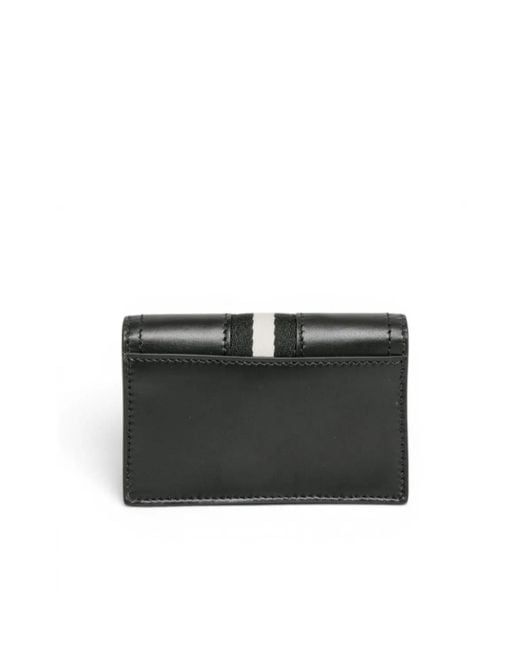 Bally Black Flip Card Holder for men