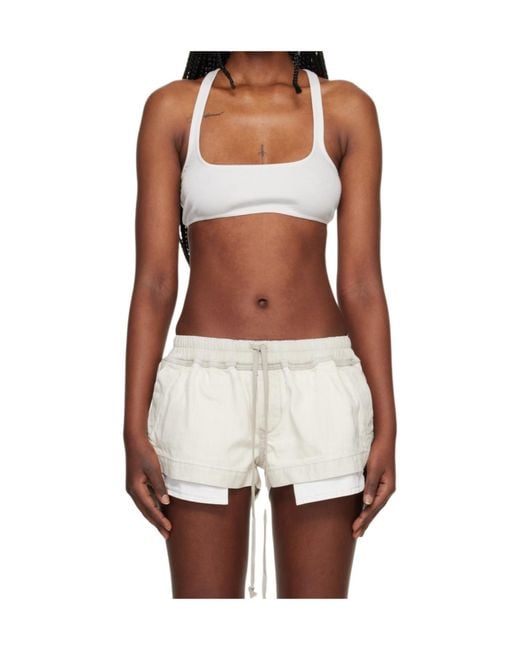 Rick Owens White Square Neck Top