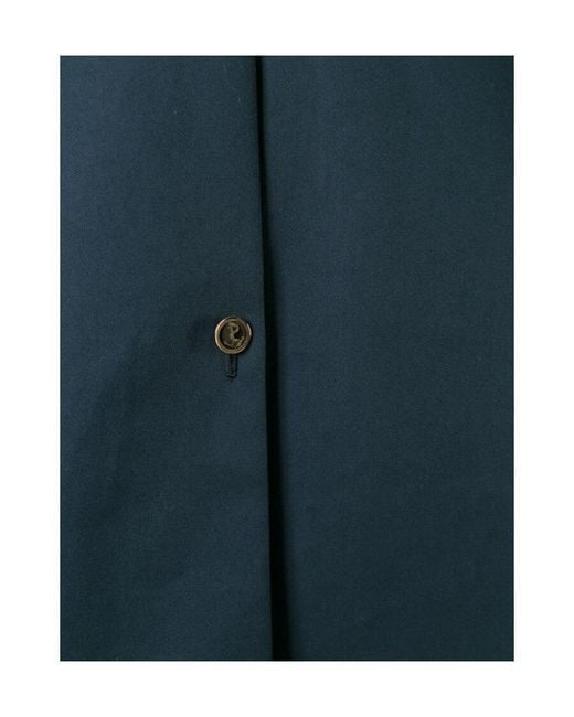 Thom Browne Blue Classic Logo Coat for men