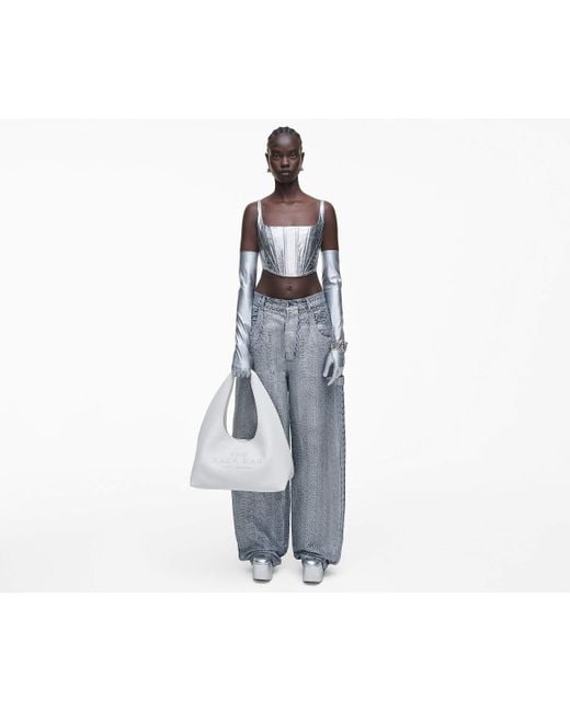 Marc Jacobs Gray The Sack Leather Hobo Bag