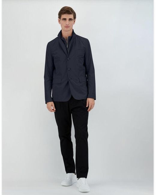Herno Blue Buttoned Layered Jacket for men