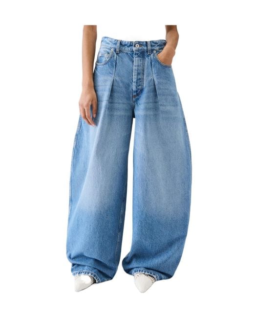 Jacquemus Blue The Ovalo De-Nîmes Curved Leg Jeans