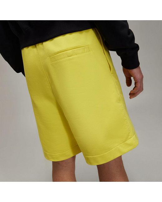 Y-3 Yellow Logo-Detail Shorts for men
