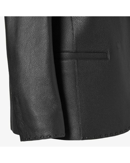 Fendi Black Deerskin Selleria Jacket