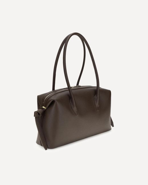 Yuzefi Brown Brioche Shoulder Bag