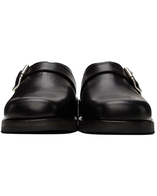Our Legacy Black Camion Buckle Detailed Mules for men