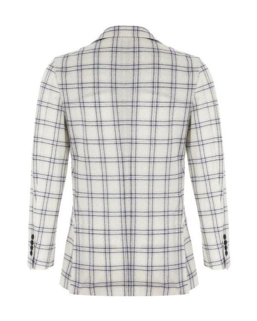 Circolo 1901 Gray Embroidered Blazer for men