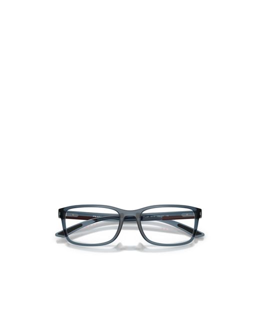 Prada Linea Rossa White Prada Eyewear Rectangular Frame Glasses for men
