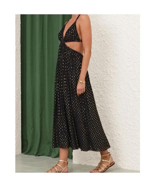 Zimmermann Black Daylight Cutout Maxi Dress