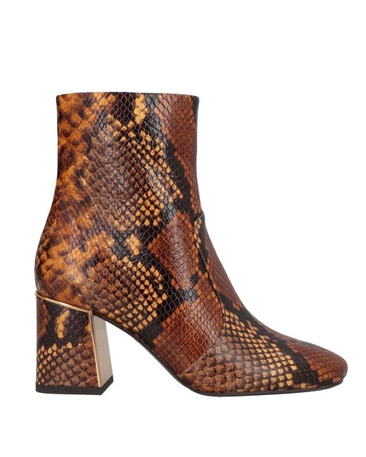 Tory Burch Brown Multi-Colored Leather Boots