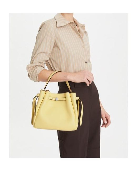 Tory Burch Yellow Romy Bucket Bag