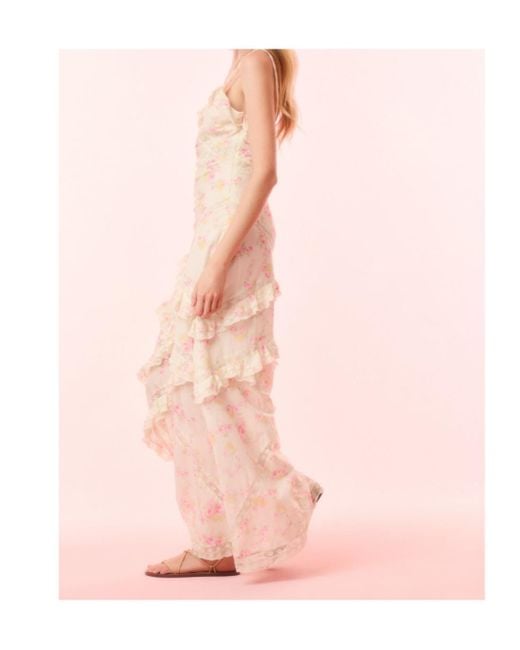 LoveShackFancy Natural Nocelle Ruffled Maxi Dress
