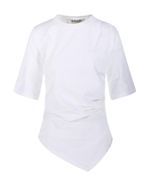 Rohe White Reinvented Twisted T-Shirt