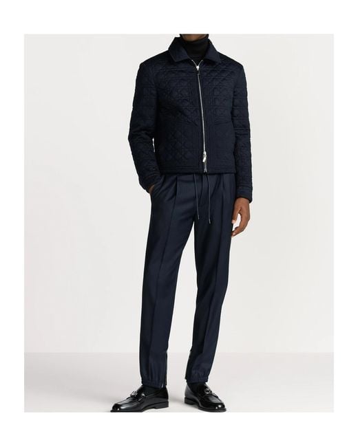 Dior Blue Tailored Track Pants for men
